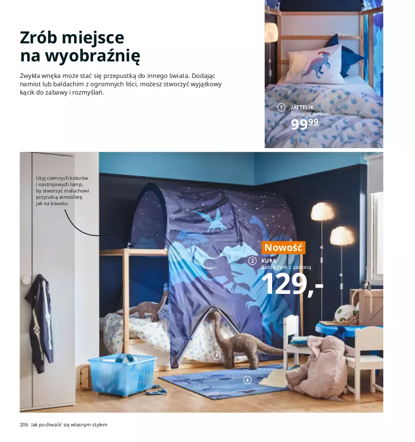 Gazetka promocyjna Ikea - Ikea 2021 - ważna 01.01 do 31.12.2021 - strona 206 - produkty: Baldachim, Komplet pościeli, Namiot, Pościel