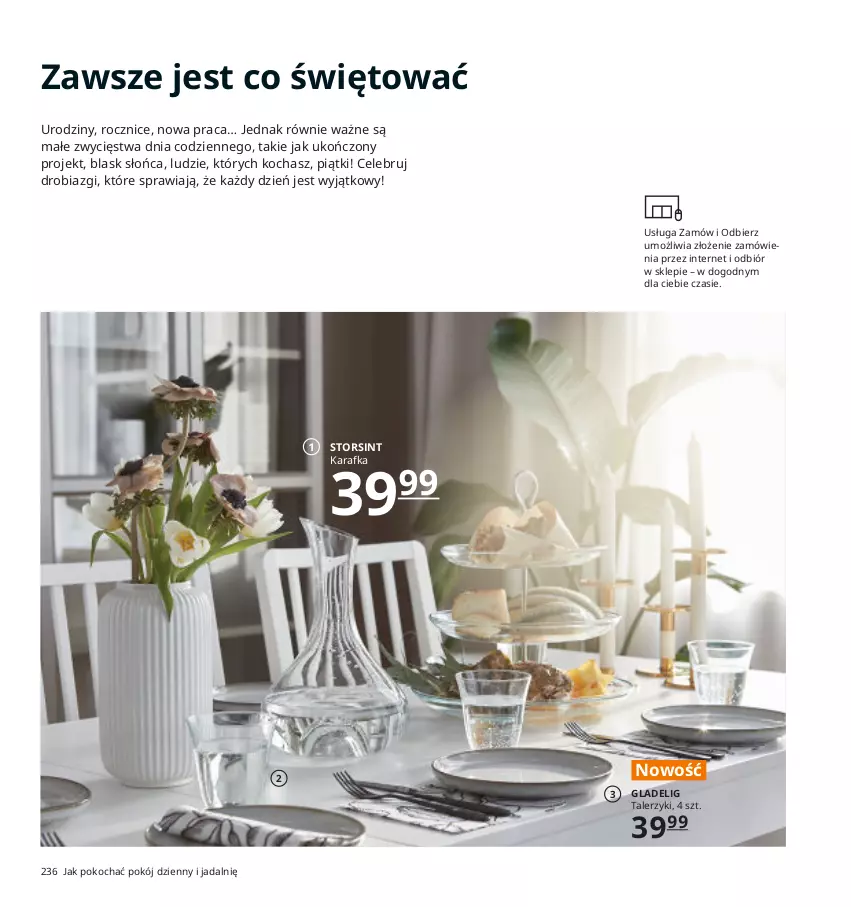 Gazetka promocyjna Ikea - Ikea 2021 - ważna 01.01 do 31.12.2021 - strona 236 - produkty: Karafka, Koc, Pokój dzienny, Talerz, Talerzyk