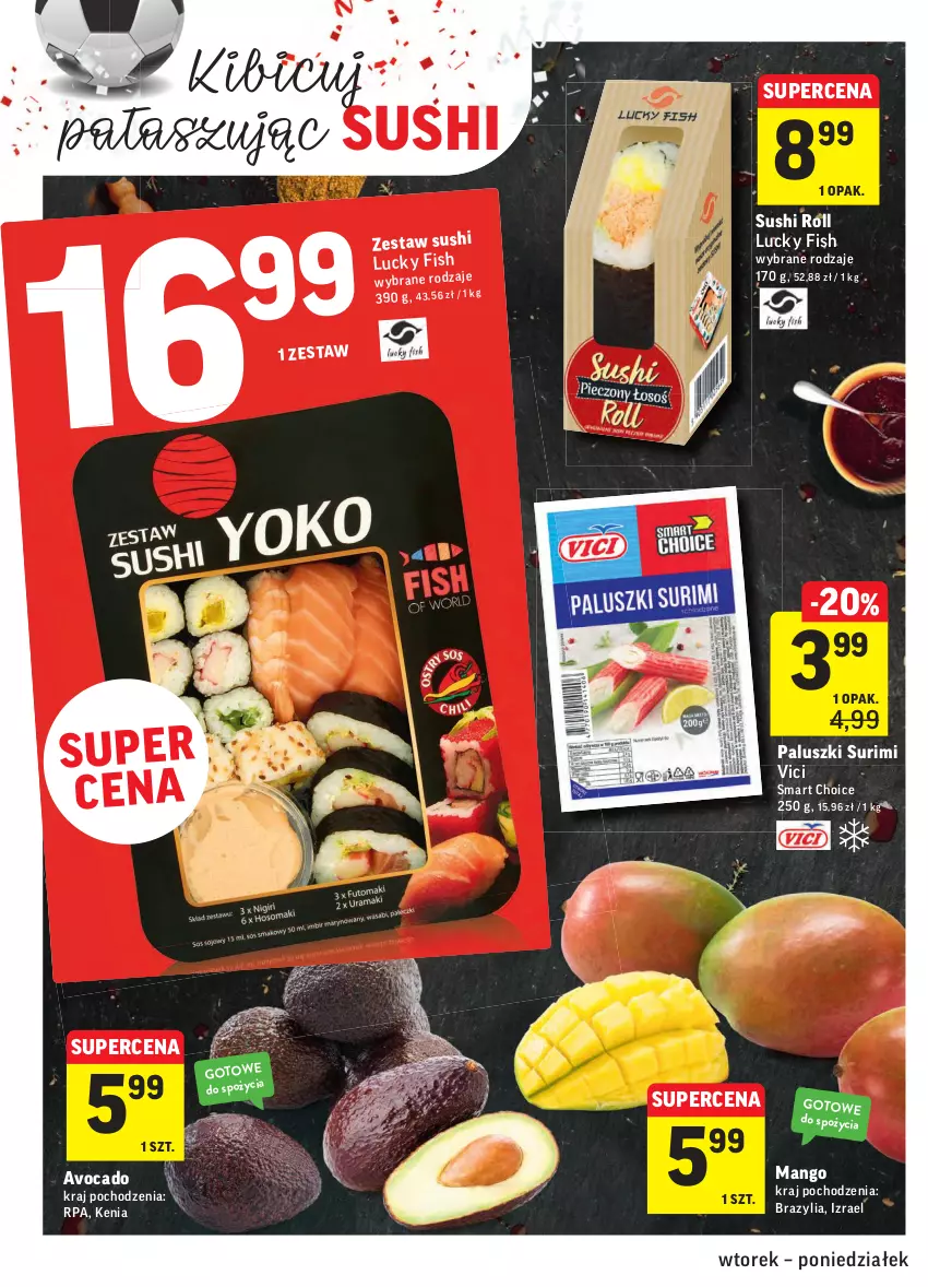 Gazetka promocyjna Intermarche - Zwyciężamy - ważna 15.06 do 21.06.2021 - strona 22 - produkty: Avocado, BIC, Mango, Surimi, Sushi