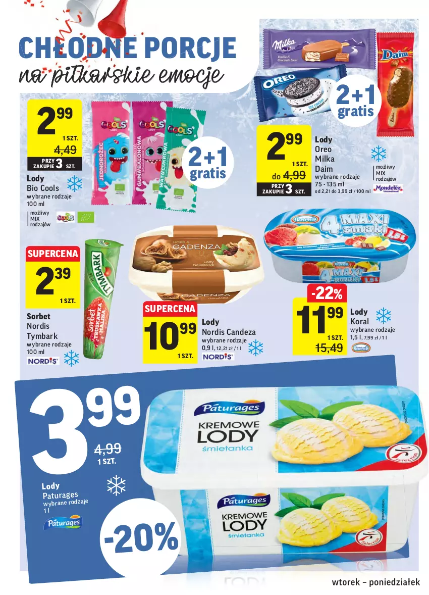 Gazetka promocyjna Intermarche - Zwyciężamy - ważna 15.06 do 21.06.2021 - strona 28 - produkty: Gra, Lody, Milka, Oreo, Por, Tymbark