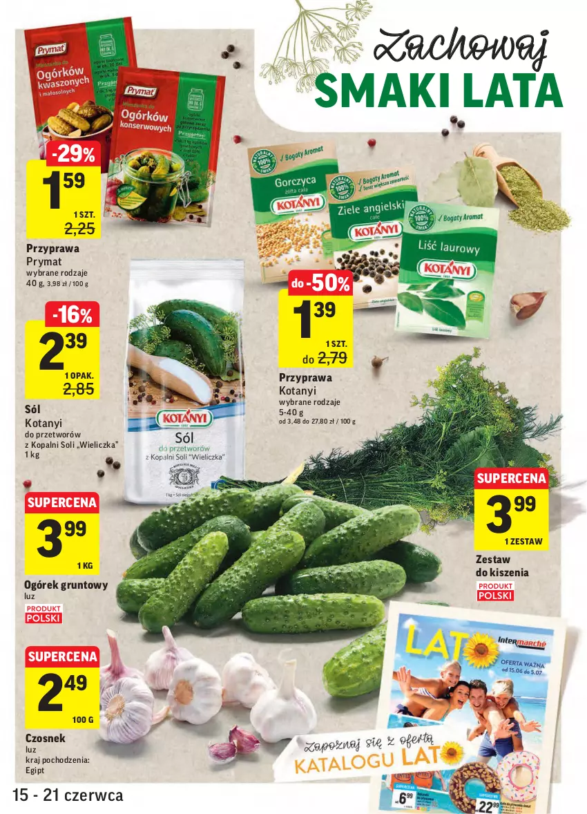 Gazetka promocyjna Intermarche - Zwyciężamy - ważna 15.06 do 21.06.2021 - strona 43 - produkty: Czosnek, Grunt, Ogórek, Prymat, Sól