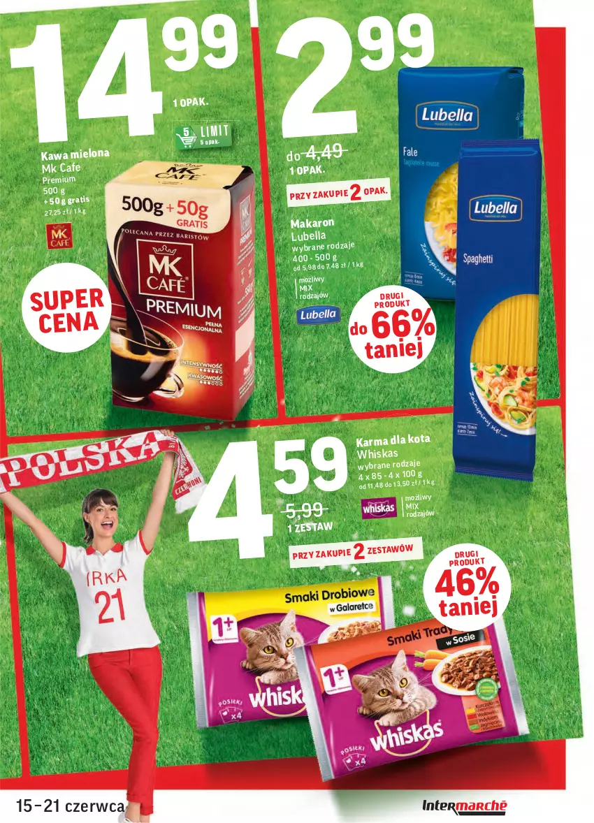 Gazetka promocyjna Intermarche - Zwyciężamy - ważna 15.06 do 21.06.2021 - strona 7 - produkty: Bell, Bella, Kawa, Kawa mielona, Lubella, Makaron, Whiskas