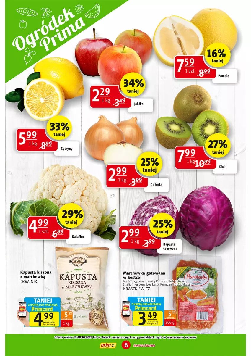 Gazetka promocyjna Prim Market - ważna 12.10 do 18.10.2023 - strona 6 - produkty: Marchewka, Pomelo