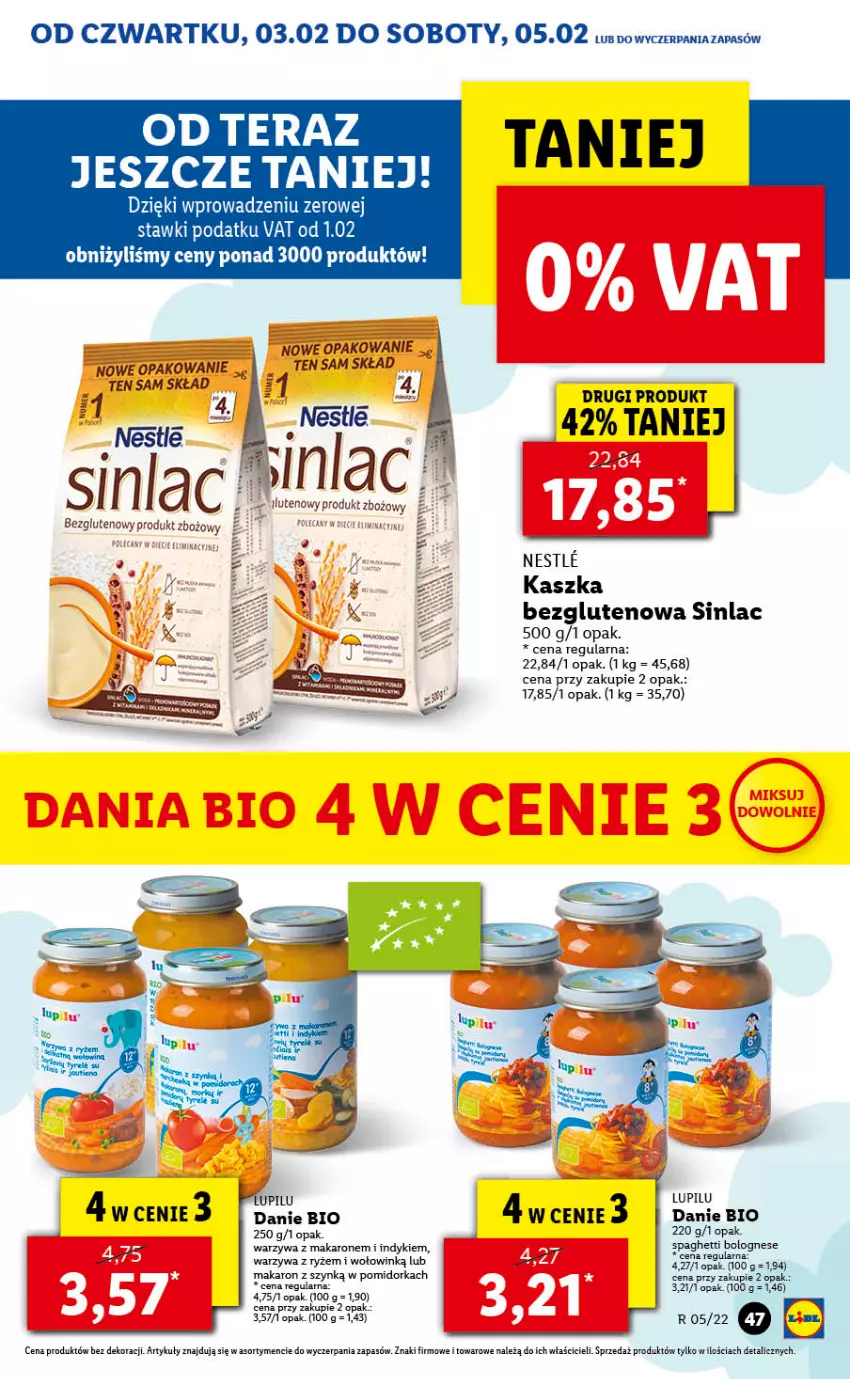 Gazetka promocyjna Lidl - GAZETKA - ważna 03.02 do 05.02.2022 - strona 47 - produkty: Makaron, Orka, Ryż, Sinlac, Spaghetti, Tera, Warzywa