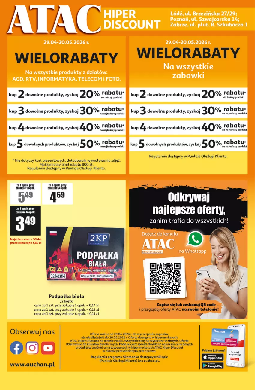 Gazetka promocyjna Auchan - Gazetka ATAC Hiper Discount - ważna 29.04 do 20.05.2026 - strona 4 - produkty: Gra, Ser, Telefon