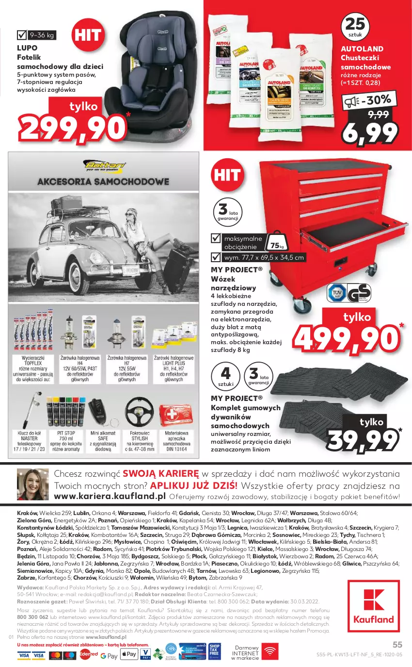 Gazetka promocyjna Kaufland - OFERTA TYGODNIA - ważna 31.03 do 06.04.2022 - strona 55 - produkty: Chusteczki, Dres, Dywan, Dywanik, Dzieci, Fa, Fotel, Fotelik, Fotelik samochodowy, Gra, Inka, Orka, Sok, Sos, Telefon, Top, Wózek