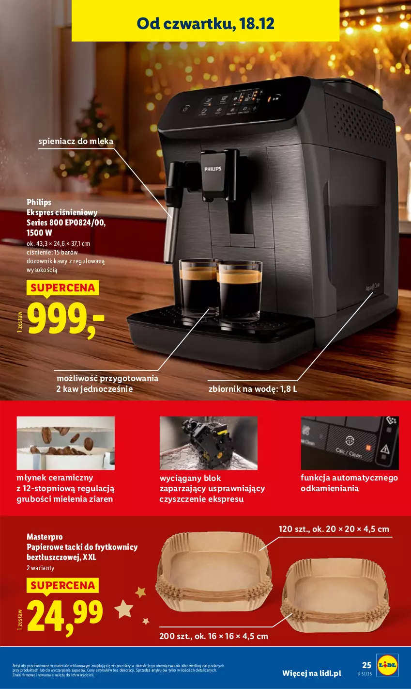 Gazetka promocyjna Lidl - GAZETKA - ważna 15.12 do 21.12.2025 - strona 31 - produkty: Dozownik, Młynek, Papier, Philips, Ser, Sok, Top