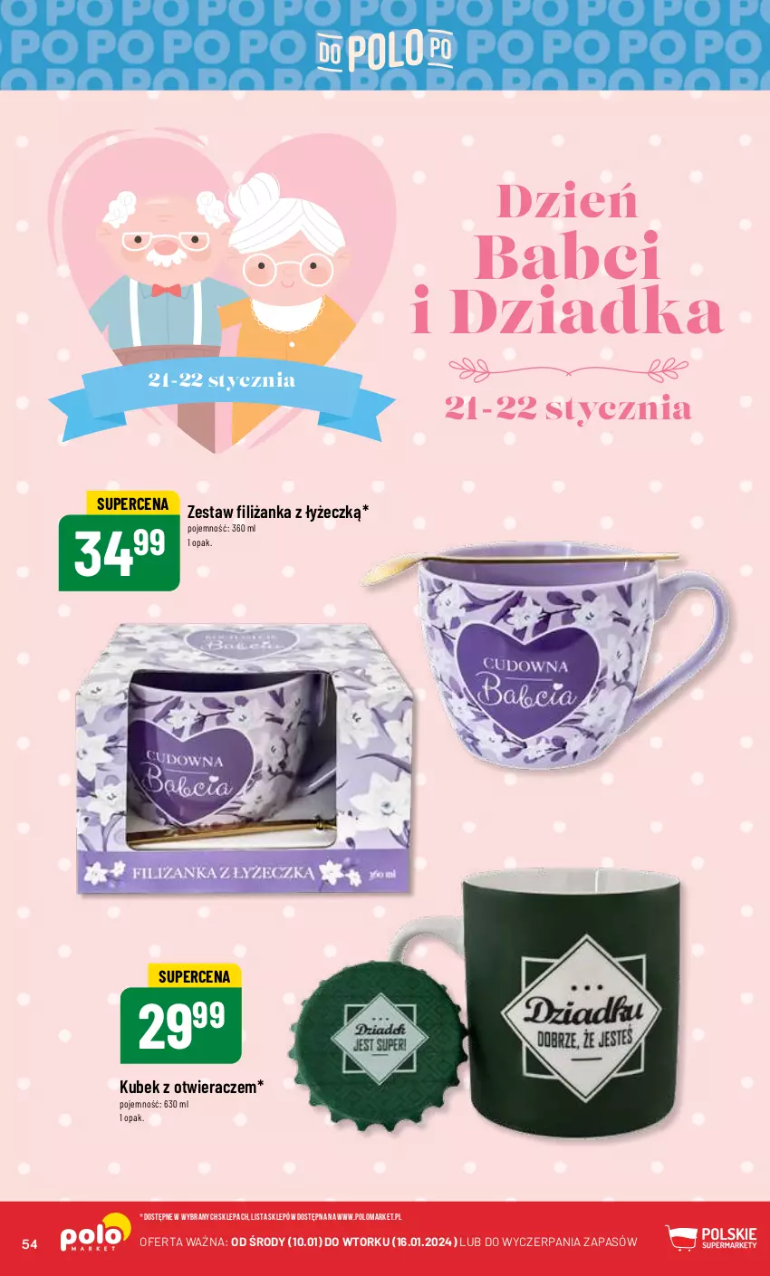 Gazetka promocyjna PoloMarket - Gazetka pomocyjna - ważna 10.01 do 16.01.2024 - strona 54 - produkty: Filiżanka, Kubek, Otwieracz