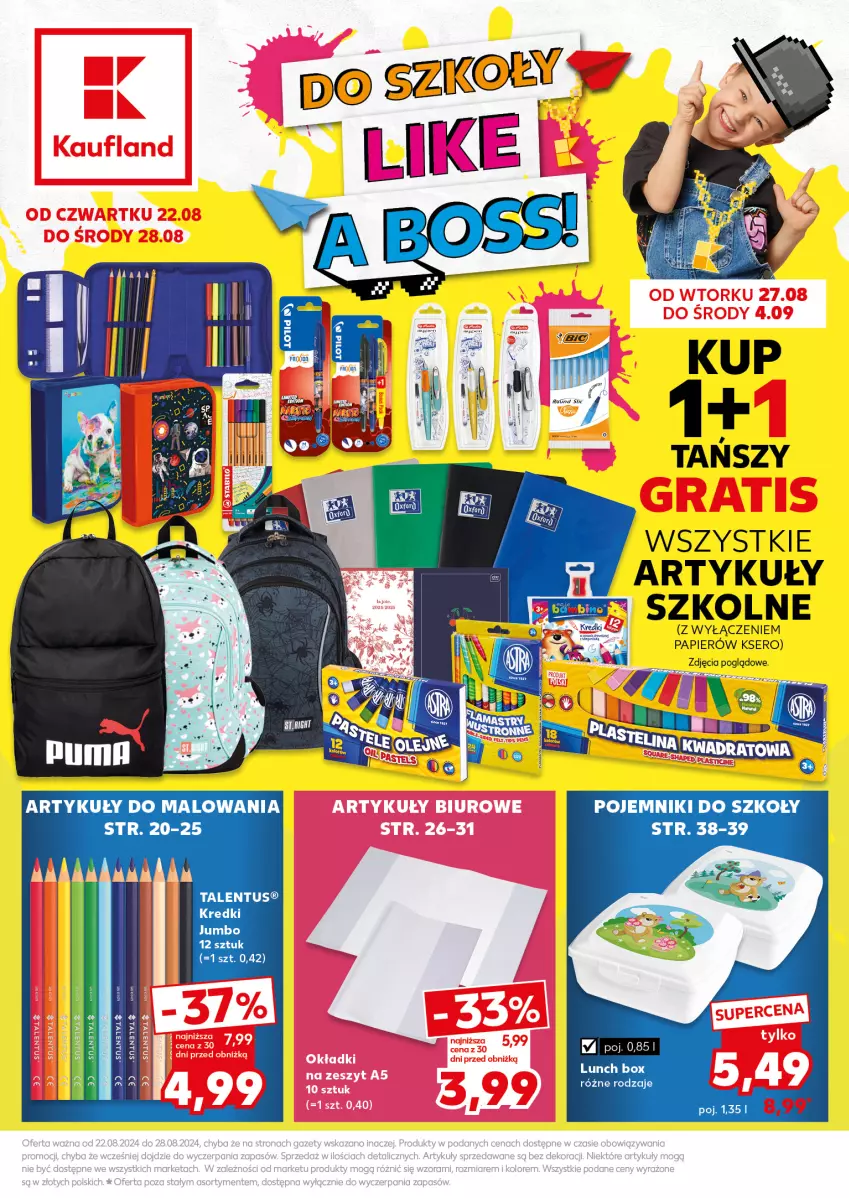 Gazetka promocyjna Kaufland - Kaufland - ważna 27.08 do 04.09.2024 - strona 1 - produkty: Lunch box, Papier, Pojemnik, Ser