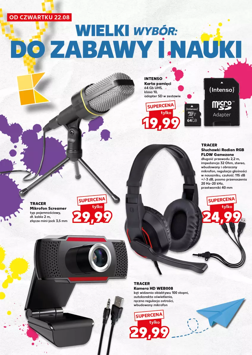 Gazetka promocyjna Kaufland - Kaufland - ważna 27.08 do 04.09.2024 - strona 34 - produkty: Acer, Kamera, Karta pamięci, Mikrofon, Obiektyw, Słuchawki, Top