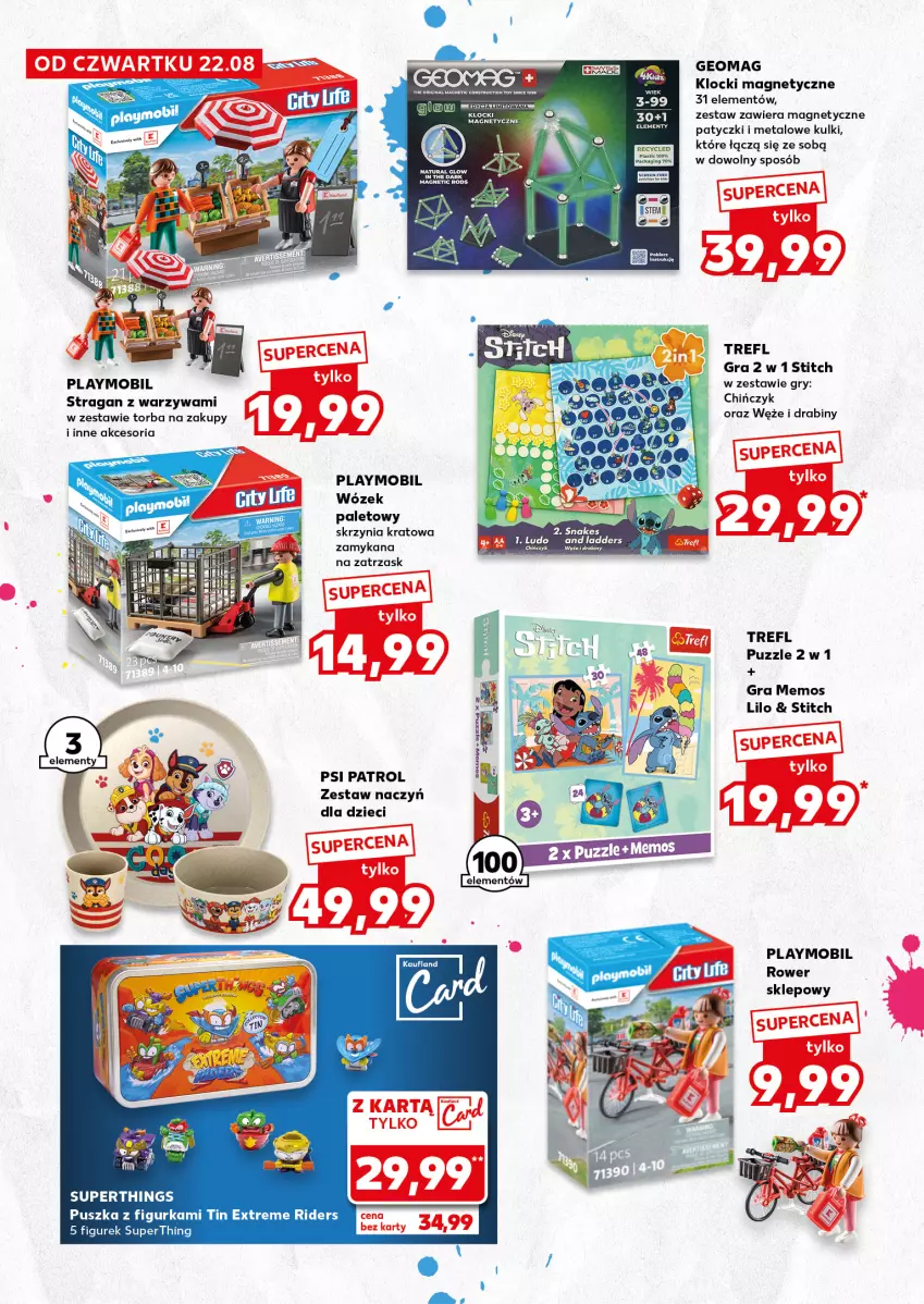 Gazetka promocyjna Kaufland - Kaufland - ważna 27.08 do 04.09.2024 - strona 40 - produkty: Dzieci, Fa, Gra, Gry, Klocki, Mobil, Playmobil, Psi Patrol, Puzzle, Torba, Torba na zakupy, Warzywa, Wózek