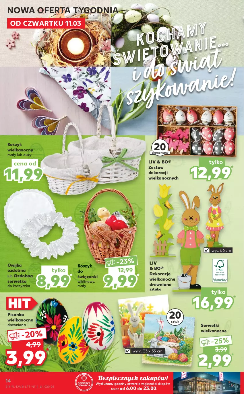 Gazetka promocyjna Kaufland - OFERTA TYGODNIA - ważna 11.03 do 17.03.2021 - strona 14 - produkty: Koc, Kosz, Piec, Ser, Serwetki, Tera