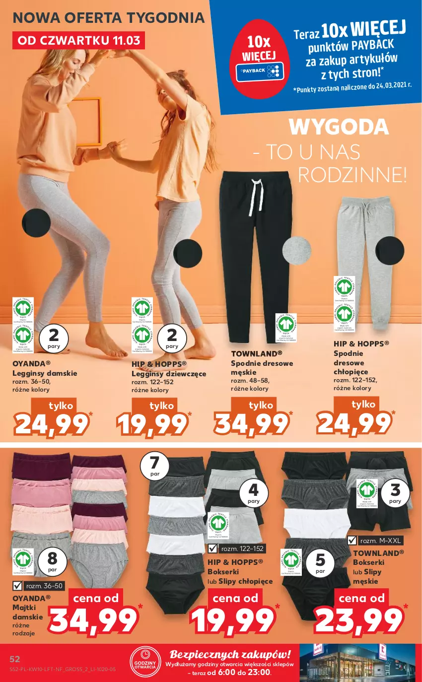 Gazetka promocyjna Kaufland - OFERTA TYGODNIA - ważna 11.03 do 17.03.2021 - strona 52 - produkty: Bokserki, Dres, Gin, Legginsy, Majtki, Piec, Ser, Slipy, Spodnie, Spodnie dresowe, Tera