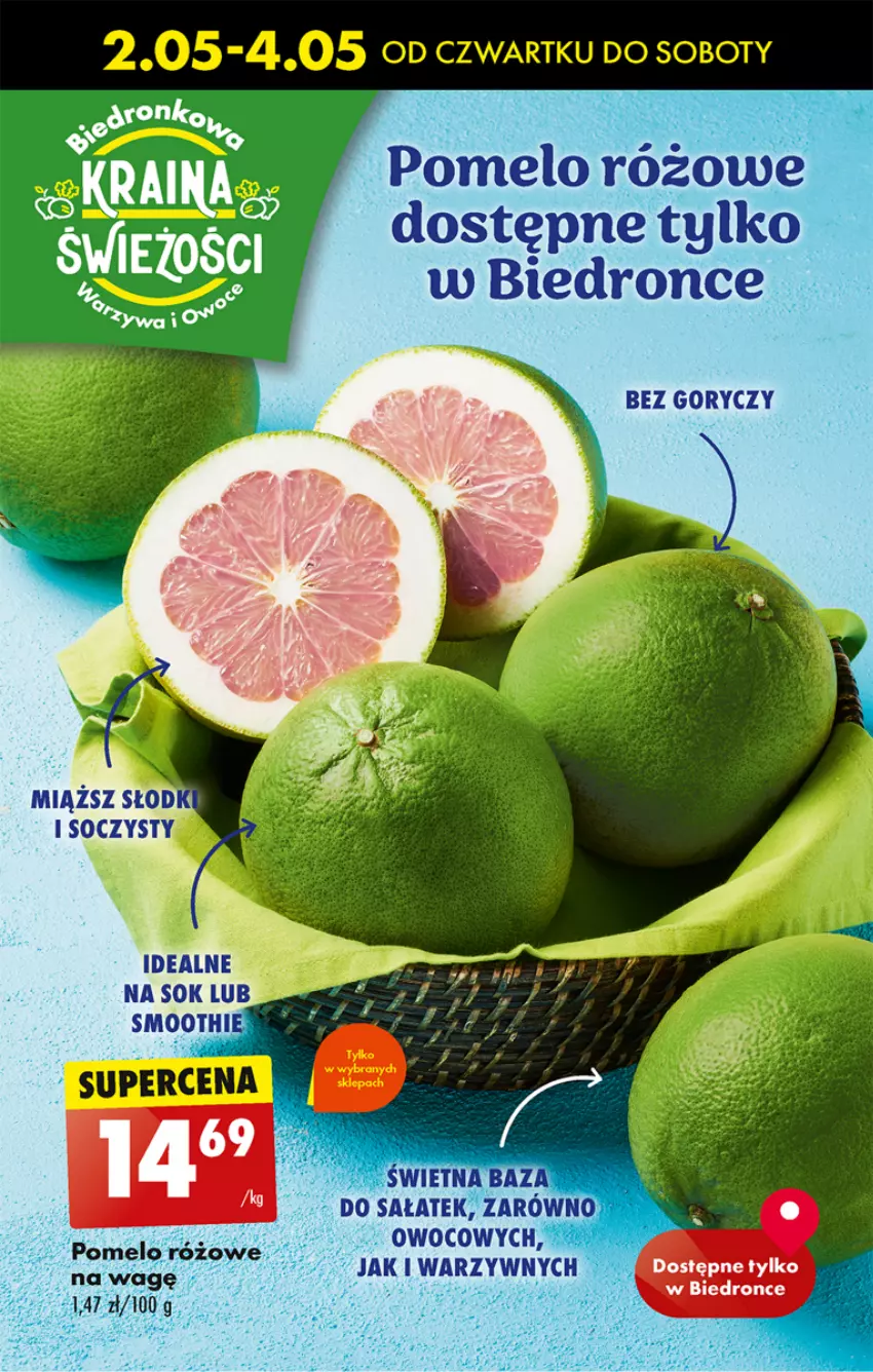 Gazetka promocyjna Biedronka - Od czwartku - ważna 02.05 do 08.05.2024 - strona 29 - produkty: Dron, Pomelo, Sok