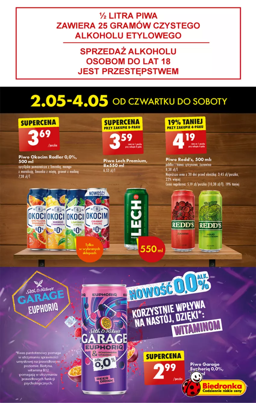 Gazetka promocyjna Biedronka - Od czwartku - ważna 02.05 do 08.05.2024 - strona 51 - produkty: Gra, HP, Koc, Lech Premium, LG, Limonka, Mango, Okocim, Piwa, Piwo, Por, Radler, Redd's