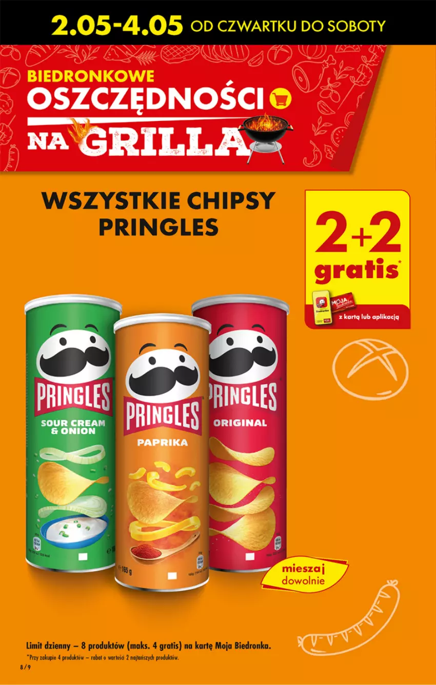 Gazetka promocyjna Biedronka - Od czwartku - ważna 02.05 do 08.05.2024 - strona 8 - produkty: Chipsy, Dron, Gin, Gra, Grill, Pringles