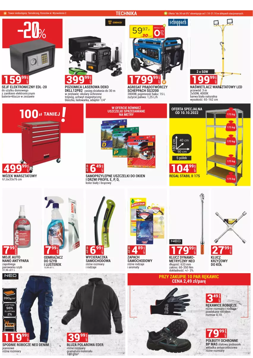 Gazetka promocyjna Merkury Market - ważna 01.10 do 31.10.2022 - strona 25 - produkty: BIC, Bluza, Bluza polarowa, Buty, Drzwi, Fa, Gra, Moje Auto, Mop, Naświetlacz, Okulary ochronne, Półbuty, Poziomica, Przewód, Rama, Regał, Rękawice, Rękawice robocze, Sejf, Ser, Sok, Spodnie, Warka, Wózek, Wycieraczka