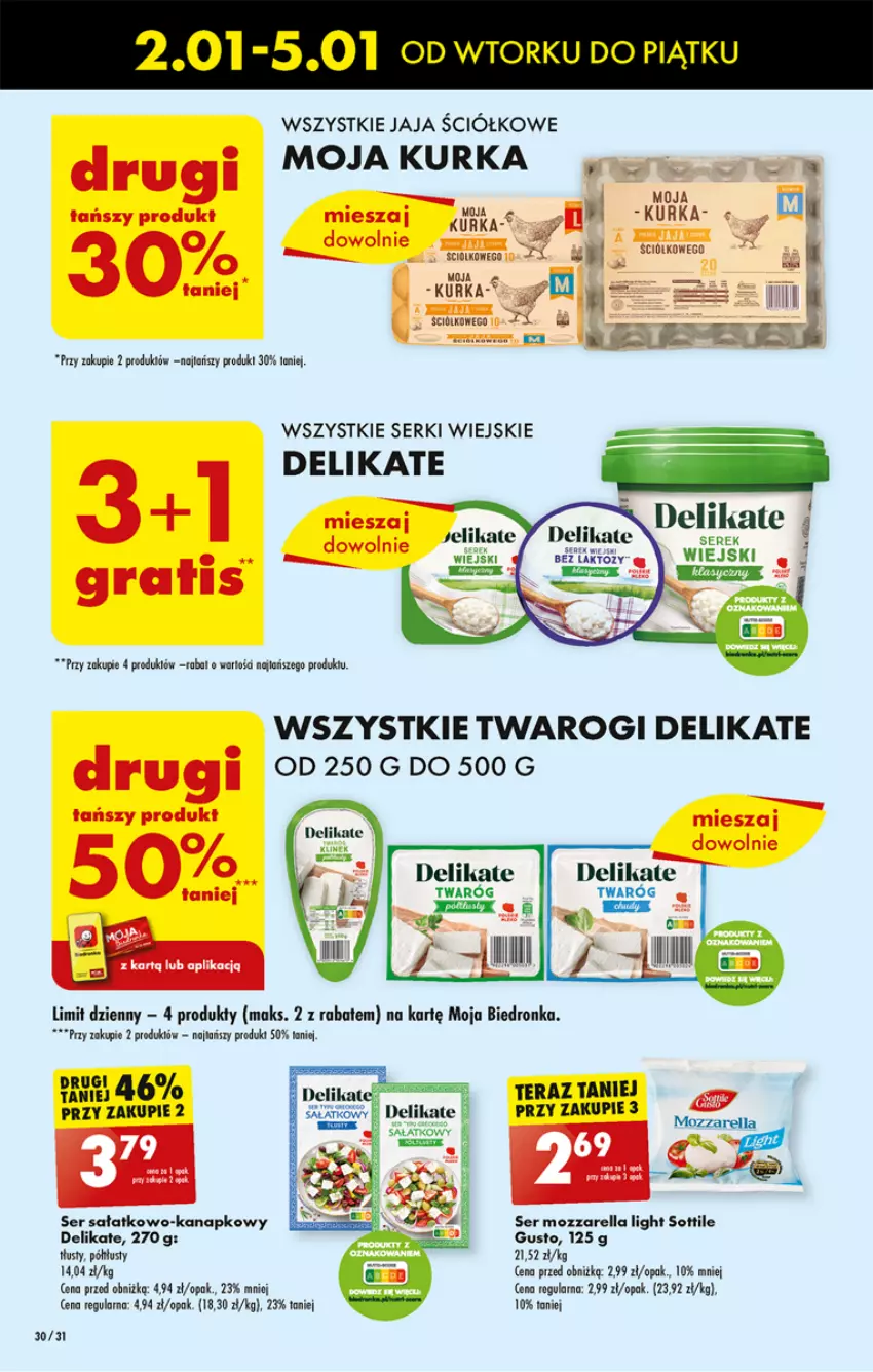 Gazetka promocyjna Biedronka - Od poniedzialku - ważna 08.01 do 13.01.2024 - strona 32 - produkty: Dron, Jaja, Mozzarella, Sałat, Ser, Serek, Tera, Twaróg