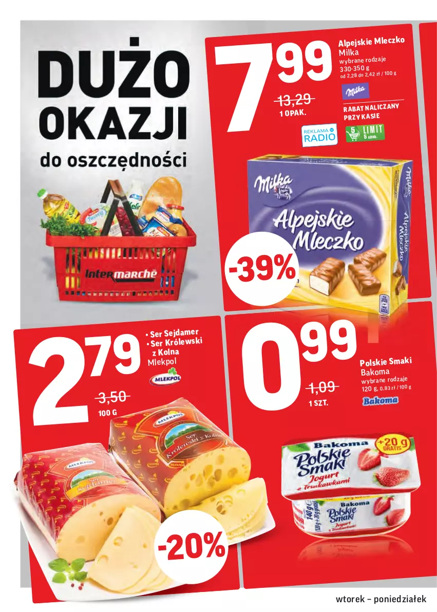 Gazetka promocyjna Intermarche - 4 Stycznia - ważna 04.01 do 10.01.2022 - strona 2 - produkty: Bakoma, Milka, Mleczko, Sejdamer, Ser