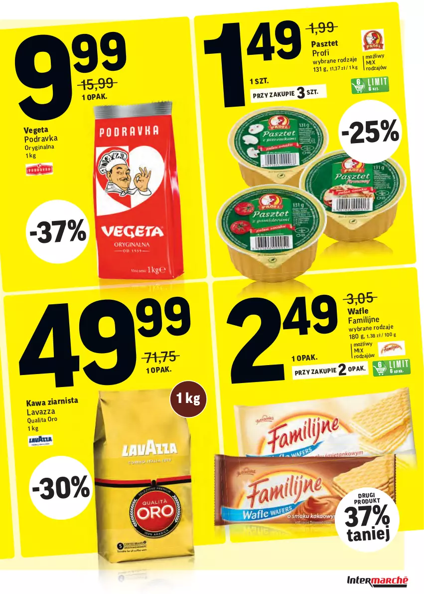 Gazetka promocyjna Intermarche - 4 Stycznia - ważna 04.01 do 10.01.2022 - strona 30 - produkty: Fa, Gin, Kawa, Kawa ziarnista, Podravka, Vegeta, Wafle