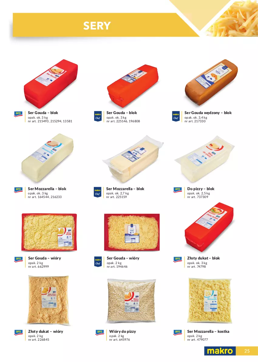 Gazetka promocyjna Makro - [Oferta specjalna] Katalog produktowy 2021 - ważna 01.06 do 31.12.2021 - strona 25 - produkty: Gouda, Mozzarella, Ser, Złoty dukat