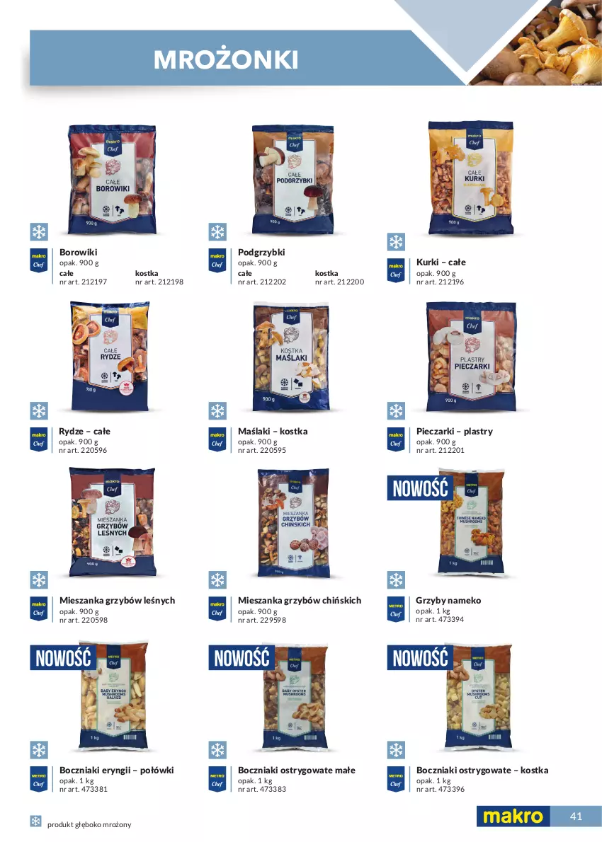 Gazetka promocyjna Makro - [Oferta specjalna] Katalog produktowy 2021 - ważna 01.06 do 31.12.2021 - strona 41 - produkty: Boczniak, Borowiki, Grzyby, Piec, Podgrzybki