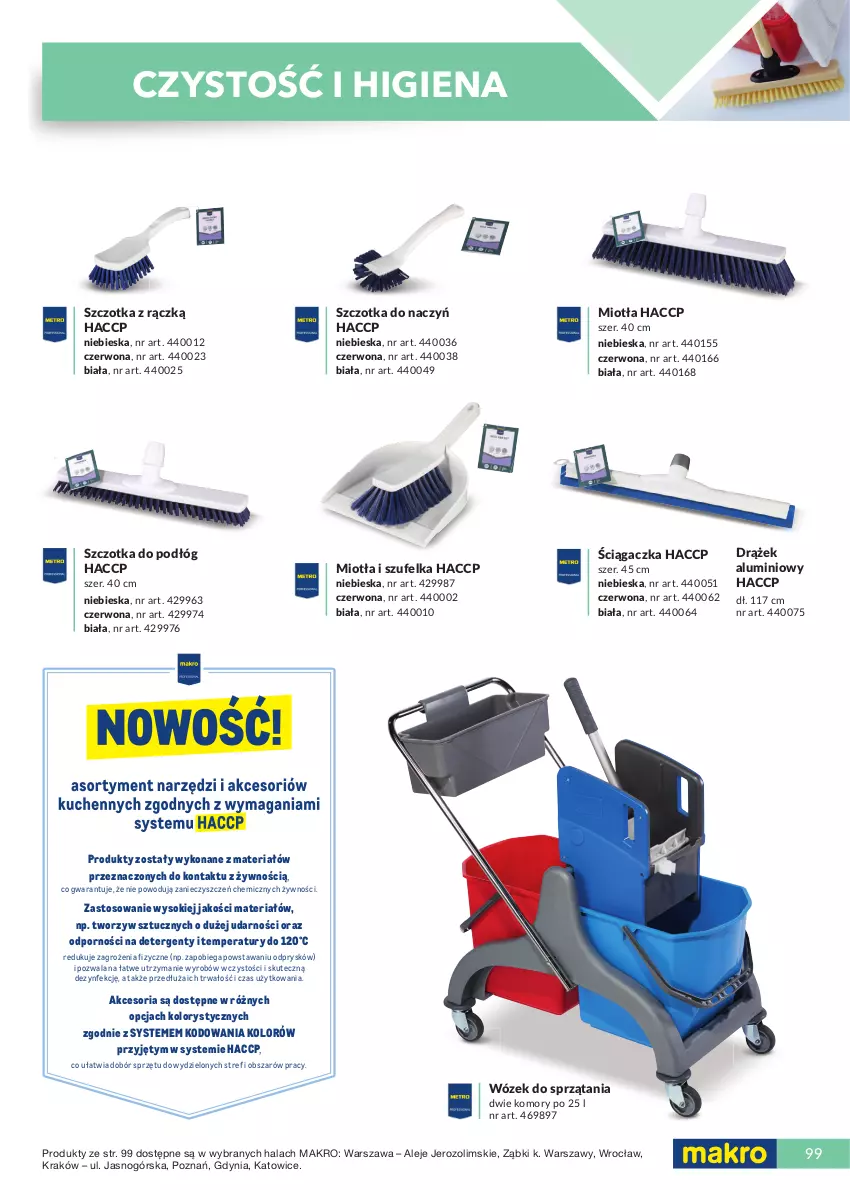 Gazetka promocyjna Makro - [Oferta specjalna] Katalog produktowy 2021 - ważna 01.06 do 31.12.2021 - strona 99 - produkty: Miotła, Por, Sok, Szczotka, Szufelka, Wózek