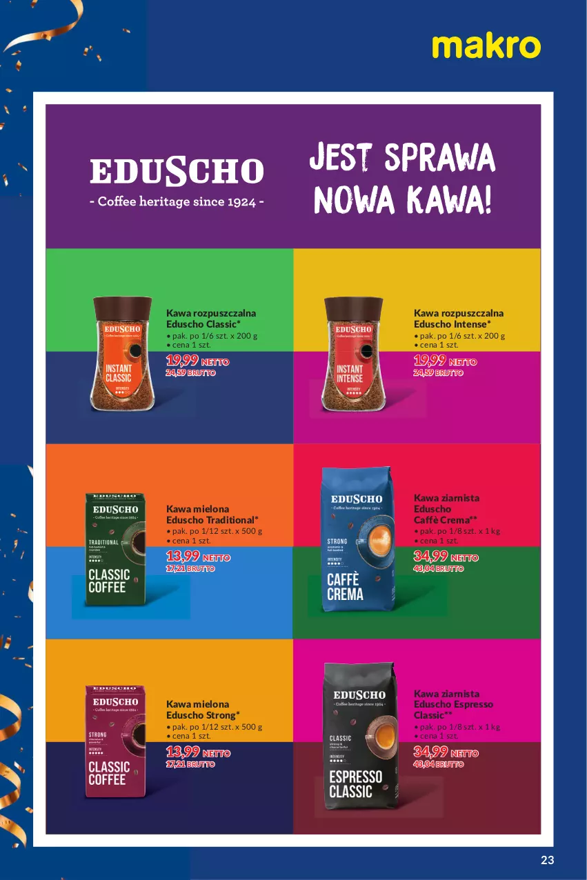 Gazetka promocyjna Makro - Katalog Dostawcy - ważna 05.03 do 30.03.2024 - strona 23 - produkty: Kawa, Kawa mielona, Kawa rozpuszczalna, Kawa ziarnista