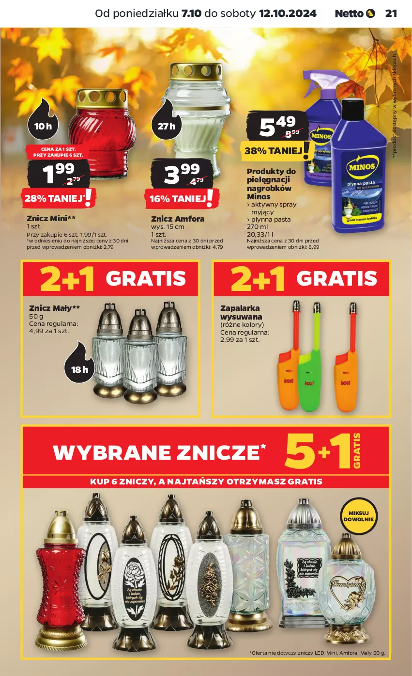 Gazetka promocyjna Netto - Artykuły spożywcze - ważna 07.10 do 12.10.2024 - strona 21 - produkty: Gra, Zapalarka, Znicz