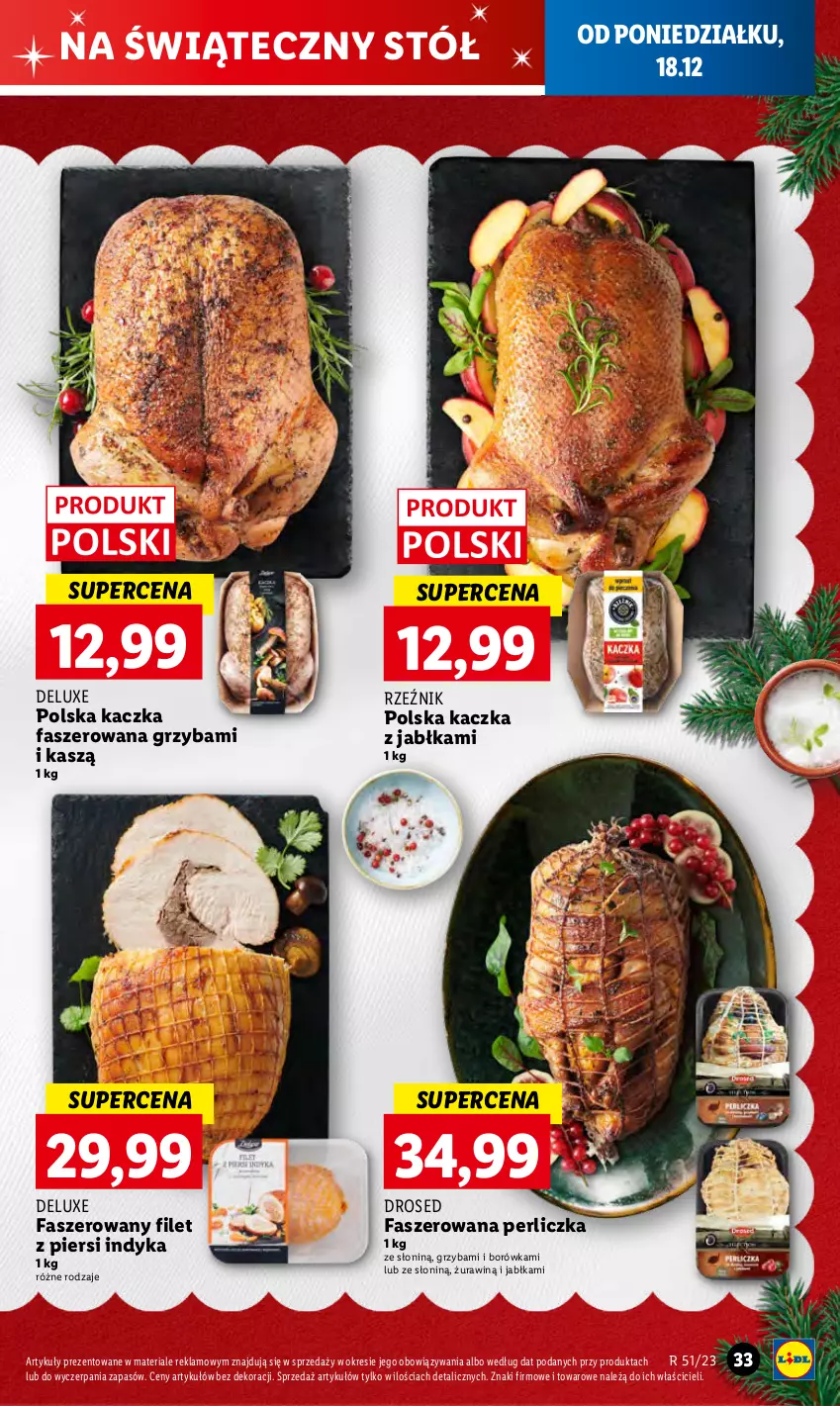 Gazetka promocyjna Lidl - GAZETKA - ważna 18.12 do 20.12.2023 - strona 37 - produkty: Borówka, Fa, Filet z piersi indyka, Jabłka, Kaczka, Kaczka faszerowana, Perliczka, Stół