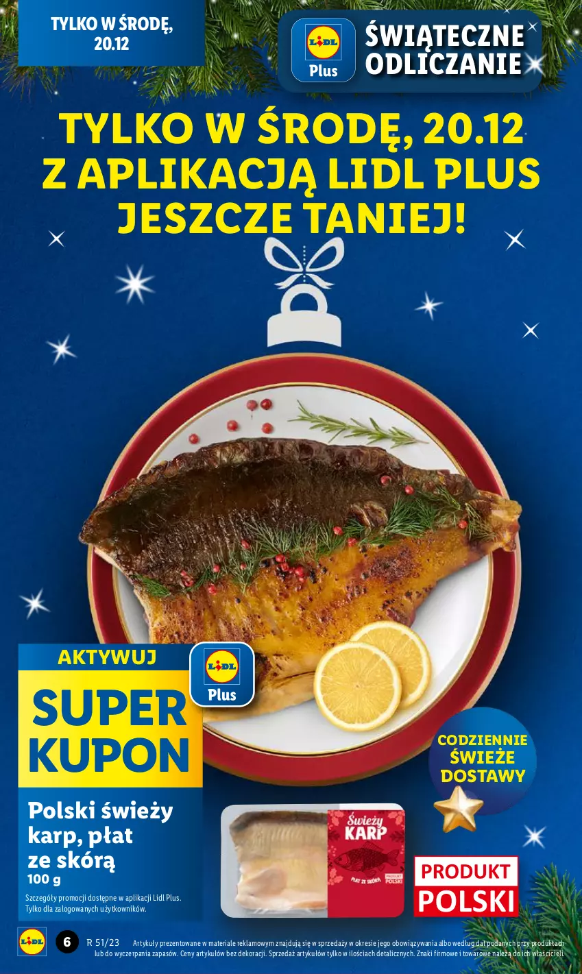 Gazetka promocyjna Lidl - GAZETKA - ważna 18.12 do 20.12.2023 - strona 6 - produkty: Karp