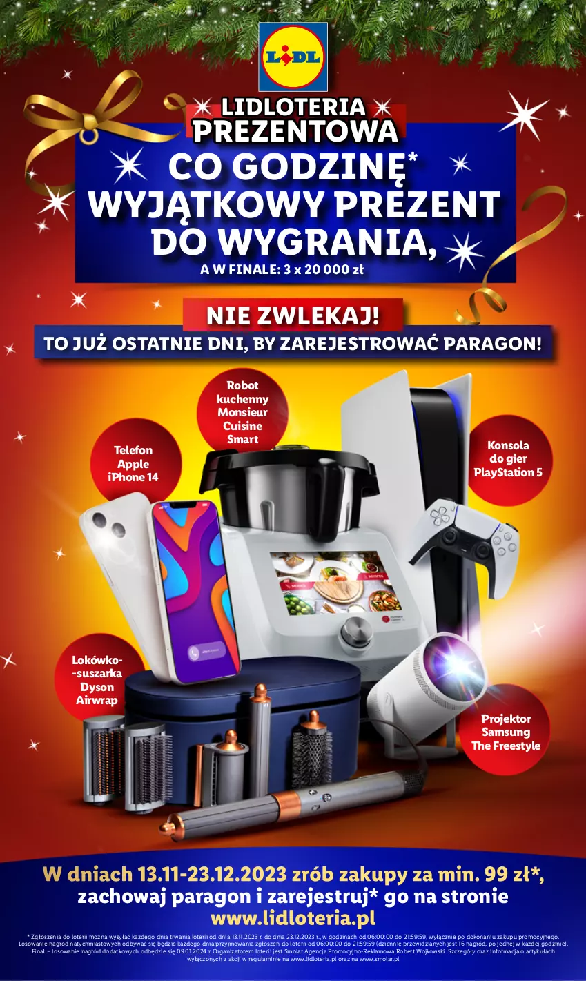 Gazetka promocyjna Lidl - GAZETKA - ważna 18.12 do 20.12.2023 - strona 71 - produkty: Gra, Konsola, Mola, PlayStation, PlayStation 5, Robot, Samsung, Suszarka, Telefon