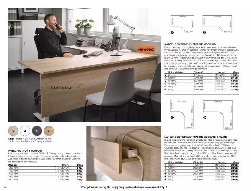 Gazetka promocyjna AJ Produkty - Biuro Przemysł Magazyn - ważna 01.01 do 31.03.2021 - strona 14 - produkty: Biurko, Rama, Sok