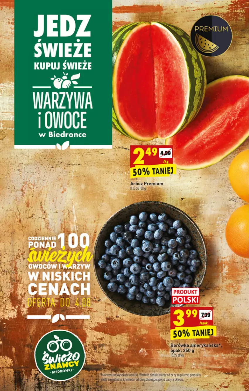 Gazetka promocyjna Biedronka - W tym tygodniu  PK - ważna 02.08 do 07.08.2021 - strona 10 - produkty: Arbuz, Borówka, Borówka amerykańska, Dron, Warzywa