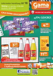 Gazetka promocyjna Gama - Gazetka Gama - Gazetka - ważna od 08.09 do 08.09.2026 - strona 1 - produkty: Kawa mielona, Kawa, Oranżada, Hellena, Czekolada, Napój, Milka, Fa