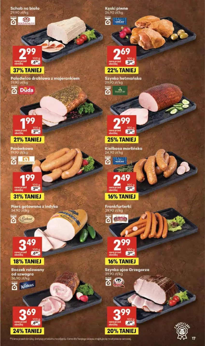 Gazetka promocyjna Delikatesy Centrum - Franczyza DC29 Czwartek - ważna 16.07 do 22.07.2026 - strona 17 - produkty: Gra, Kęski piwne, Kiełbasa, Polędwica, Ser, Szynka
