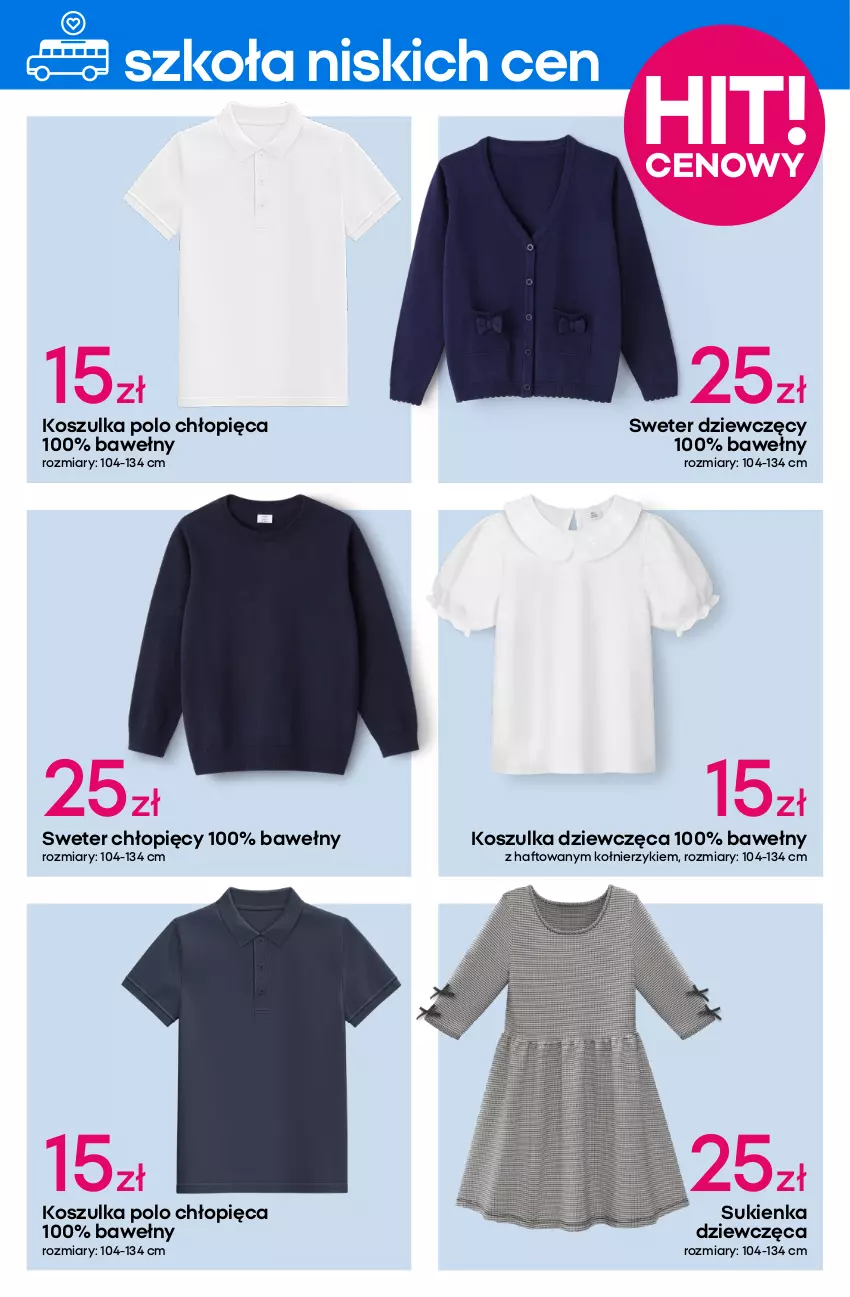 Gazetka promocyjna Pepco - Szkoła Niskich Cen - ważna 07.08 do 20.08.2025 - strona 9 - produkty: Kosz, Koszula, Koszulka, Spodnie, Sukienka, Sweter