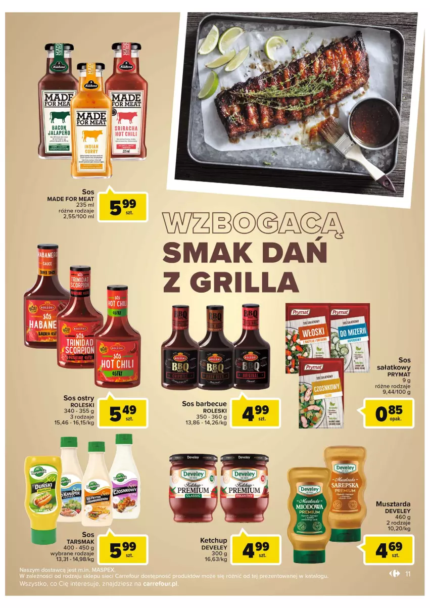 Gazetka promocyjna Carrefour - Gazetka Grillowe klasyki gatunku - ważna 07.06 do 18.06.2022 - strona 11 - produkty: Grill, Ketchup, Mus, Musztarda, Prymat, Sałat, Sos