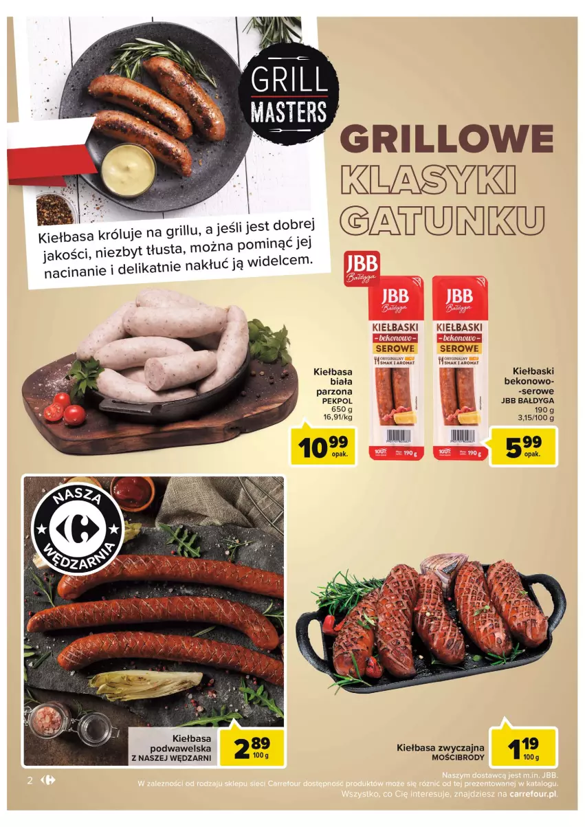 Gazetka promocyjna Carrefour - Gazetka Grillowe klasyki gatunku - ważna 07.06 do 18.06.2022 - strona 2 - produkty: Beko, Grill, Kiełbasa, Kiełbasa podwawelska, Pekpol, Ser, Wawel