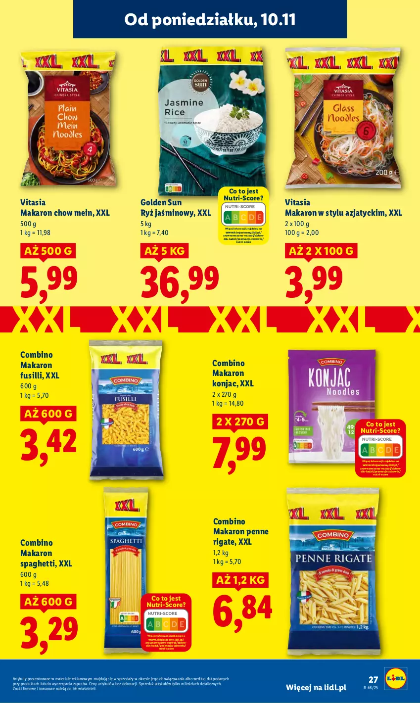 Gazetka promocyjna Lidl - GAZETKA - ważna 10.11 do 12.11.2025 - strona 27 - produkty: Makaron, Penne, Ryż, Spaghetti, Wazon