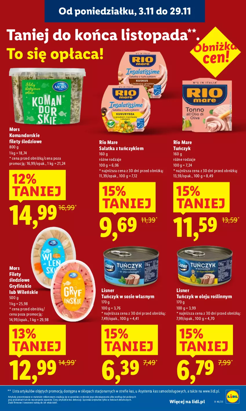 Gazetka promocyjna Lidl - GAZETKA - ważna 10.11 do 12.11.2025 - strona 41 - produkty: Gry, Lisner, Olej, Rio Mare, Sałat, Sałatka, Sos, Top, Tuńczyk