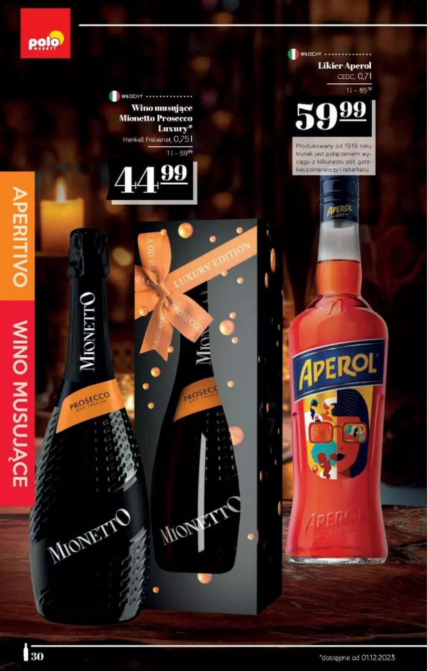 Gazetka promocyjna PoloMarket - ważna 24.11 do 14.12.2023 - strona 24 - produkty: Aperol, Likier, Mus, Wino, Wino musujące