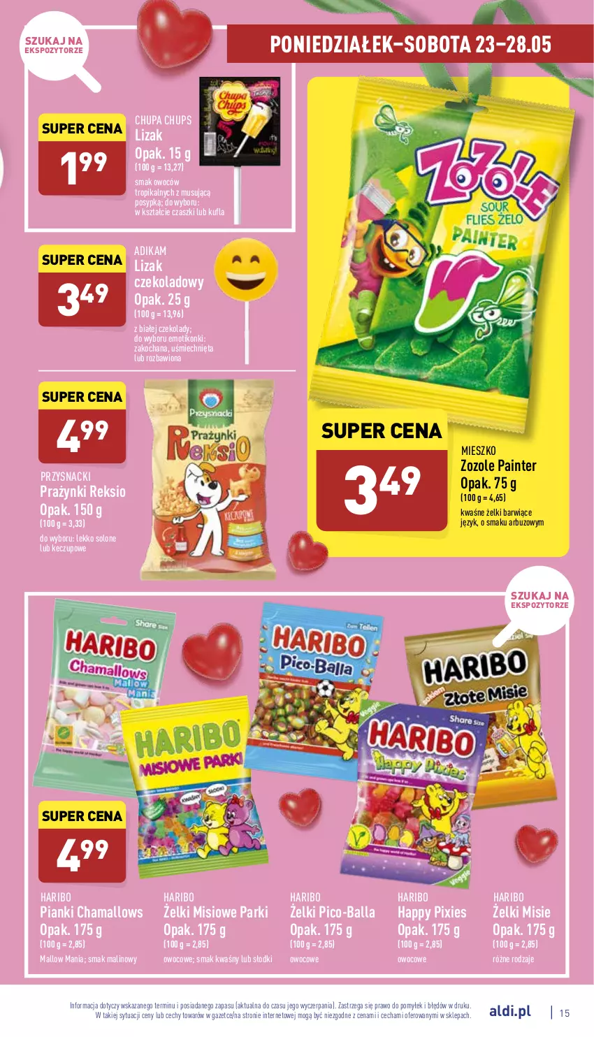 Gazetka promocyjna Aldi - Katalog spożywczy - ważna 23.05 do 28.05.2022 - strona 15 - produkty: Arbuz, Chupa Chups, Hama, Haribo, Koc, Mus, Pico-Balla, Przysnacki