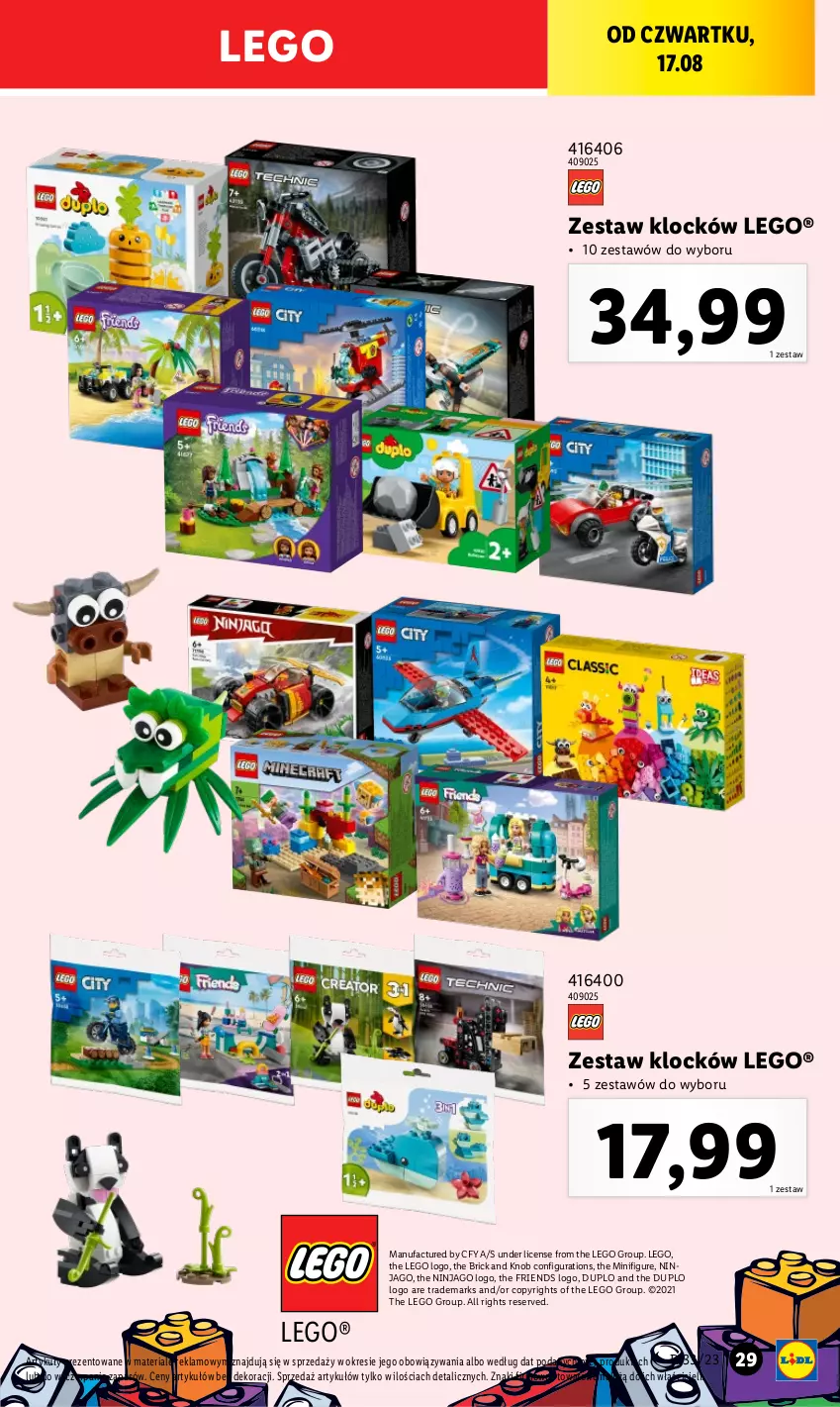 Gazetka promocyjna Lidl - GAZETKA - ważna 14.08 do 19.08.2023 - strona 31 - produkty: Fa, LEGO, Ser