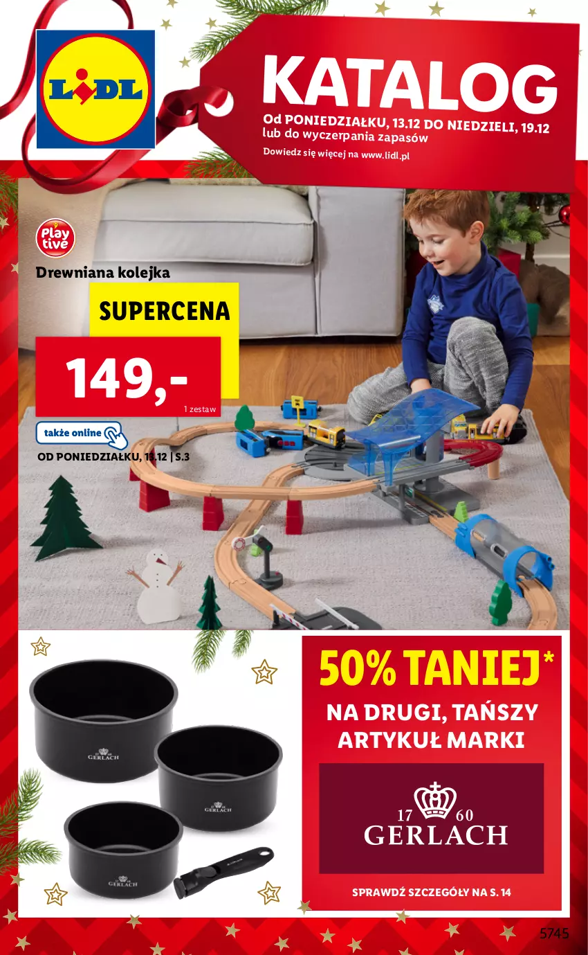 Gazetka promocyjna Lidl - GAZETKA - ważna 13.12 do 19.12.2021 - strona 1 - produkty: Drewniana kolejka, Kolejka, Olej