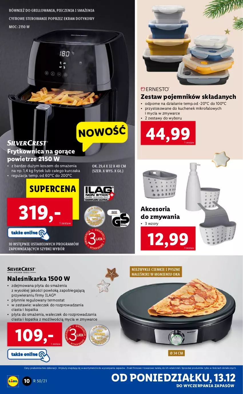 Gazetka promocyjna Lidl - GAZETKA - ważna 13.12 do 19.12.2021 - strona 10 - produkty: Fa, Kosz, Kurczak, Płyta, Pojemnik, Por, Sok, Termos