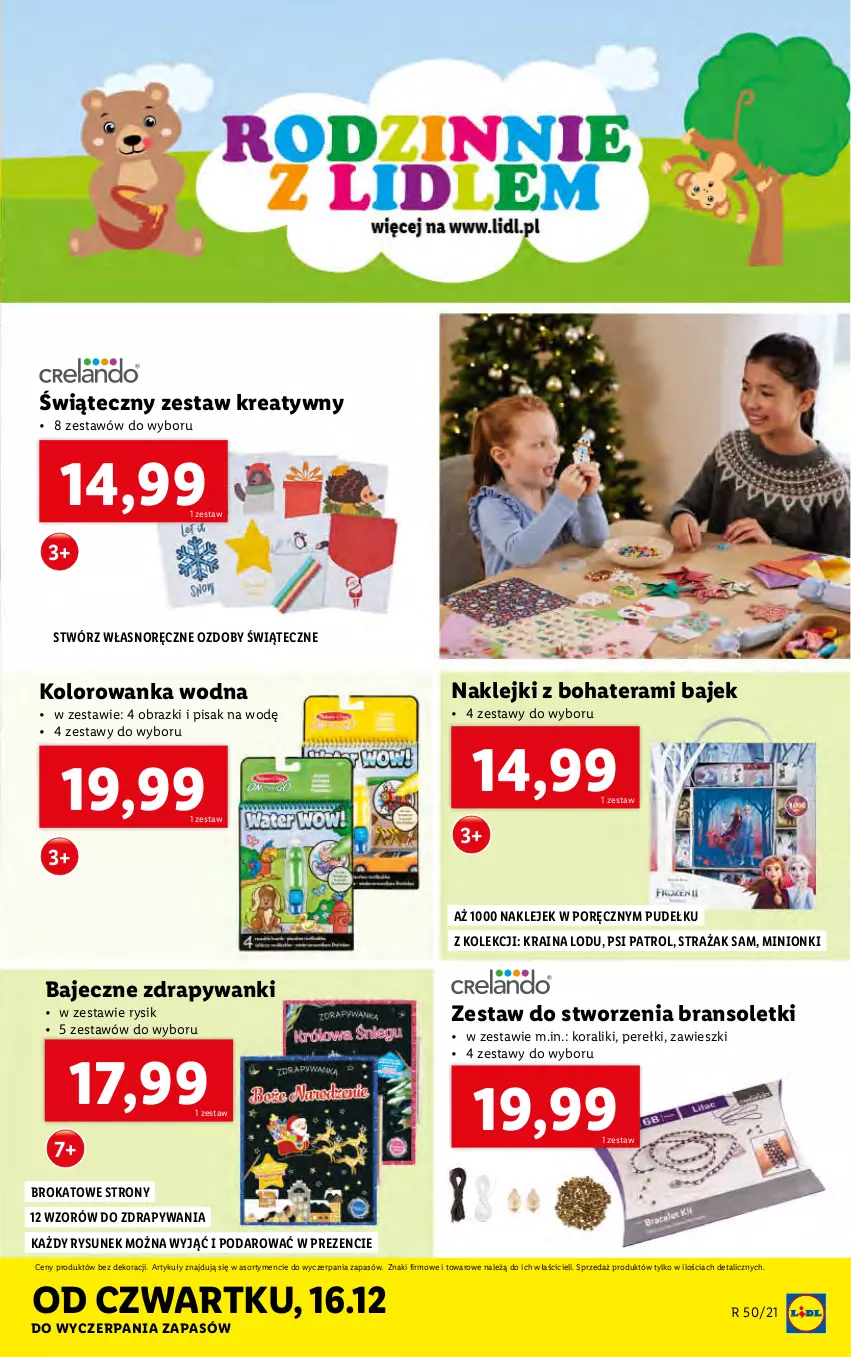 Gazetka promocyjna Lidl - GAZETKA - ważna 13.12 do 19.12.2021 - strona 23 - produkty: Klej, Kolorowanka, Obraz, Ozdoby świąteczne, Por, Psi Patrol, Tera, Zawieszki