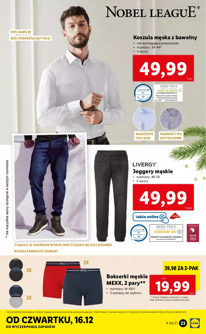 Gazetka promocyjna Lidl - GAZETKA - ważna 13.12 do 19.12.2021 - strona 25 - produkty: Bokserki, Kosz, Koszula, Mexx, Ser, Sok