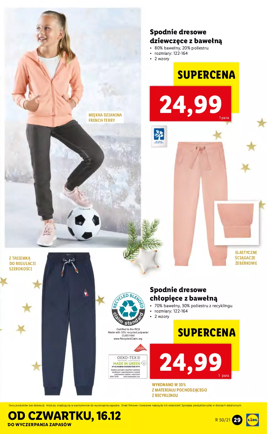 Gazetka promocyjna Lidl - GAZETKA - ważna 13.12 do 19.12.2021 - strona 31 - produkty: Dres, Spodnie, Spodnie dresowe