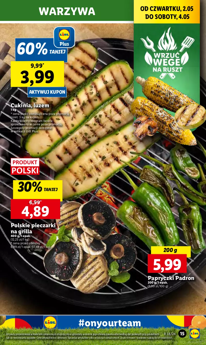 Gazetka promocyjna Lidl - GAZETKA - ważna 02.05 do 04.05.2024 - strona 17 - produkty: Dron, Gra, Grill, Olej, Piec, Warzywa